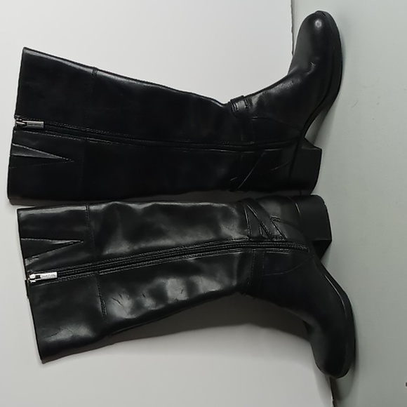 Bandolino+ BD - BAYA - Tall Leather Boots w/Buckle Detail- Black - size 6M - Picture 2 of 16